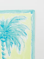 Mini Toile Palm No. 8 (aqua & lime)