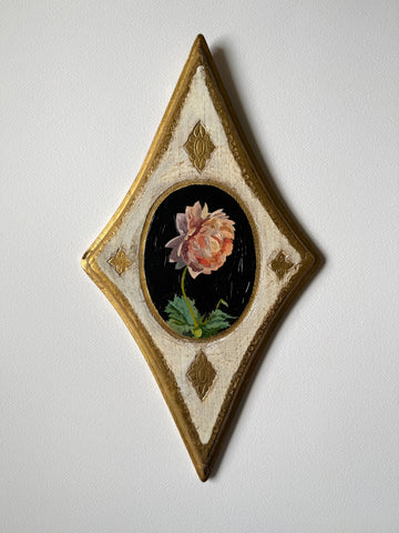 Dahlia in Peach on Diamond II