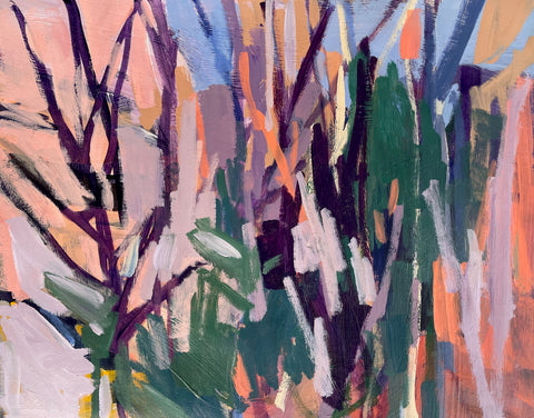 Purple Trees in the Sun