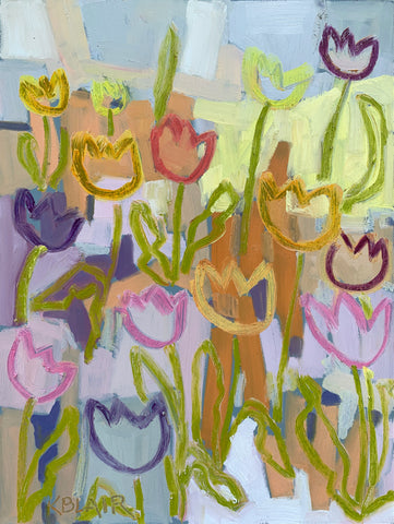 Small Garden with Tulips