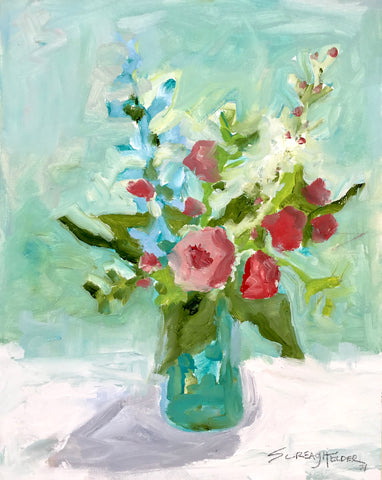 Turquoise Florals