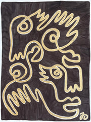 Fingers and Faces on Paper in Black