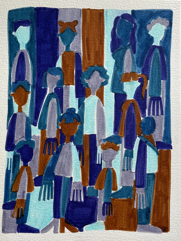 People in Color on Paper 2